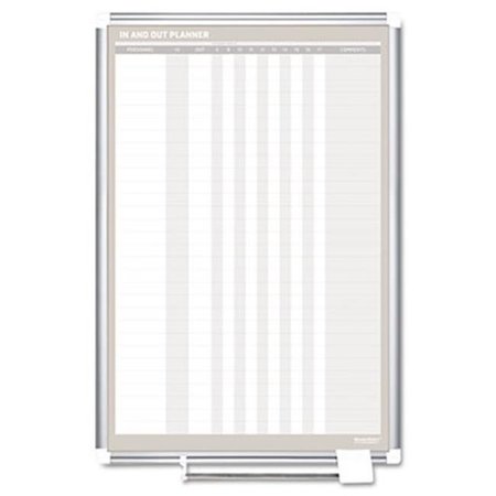 OFFICETOP In-Out Magnetic Dry Erase Board  24x36  Silver Frame OF706676